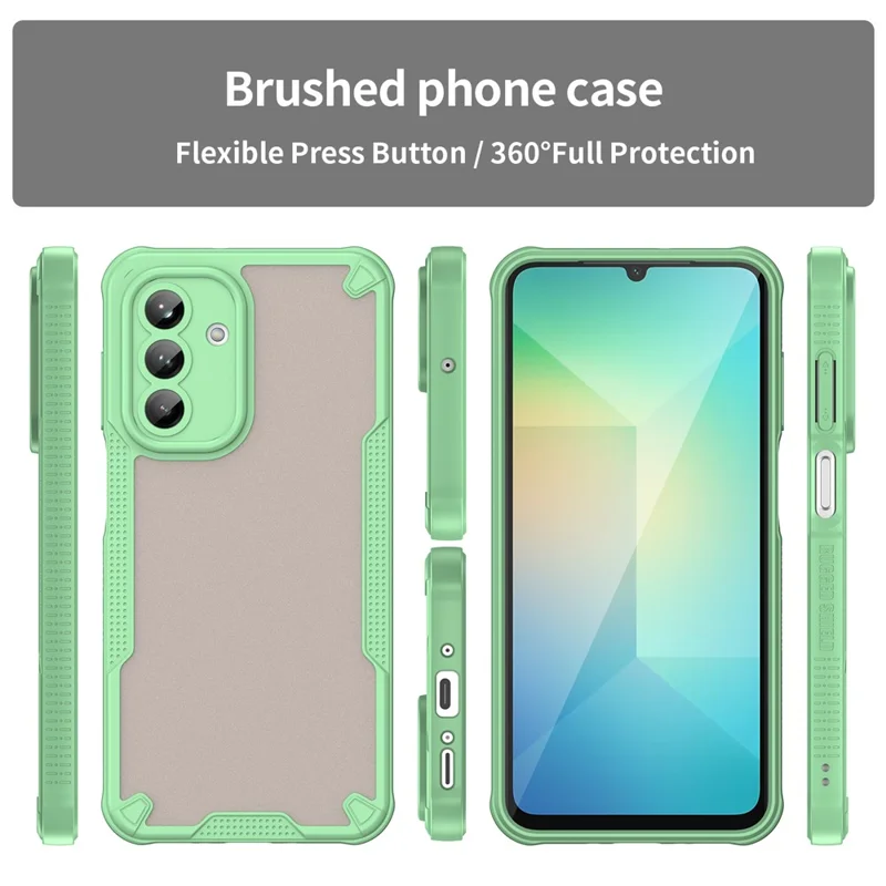 For Samsung Galaxy A26 5G Case Hybrid Frosted Phone Back Cover - Green