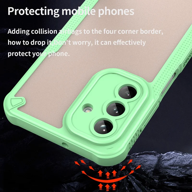 For Samsung Galaxy A26 5G Case Hybrid Frosted Phone Back Cover - Green
