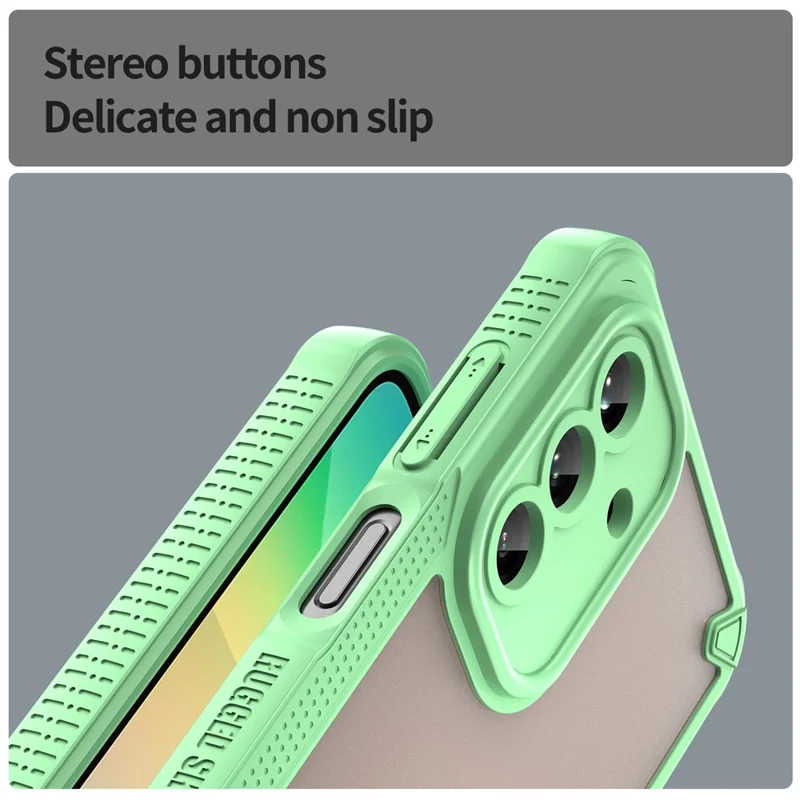 For Samsung Galaxy A26 5G Case Hybrid Frosted Phone Back Cover - Green