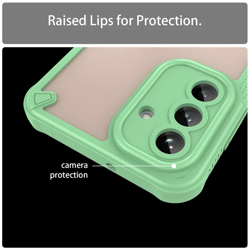 For Samsung Galaxy A26 5G Case Hybrid Frosted Phone Back Cover - Green
