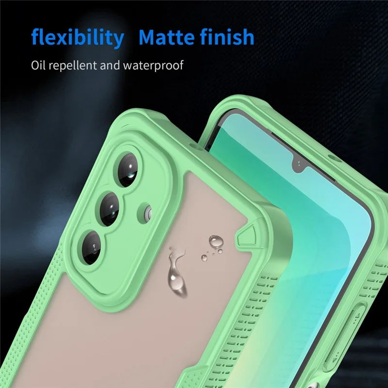 For Samsung Galaxy A26 5G Case Hybrid Frosted Phone Back Cover - Green