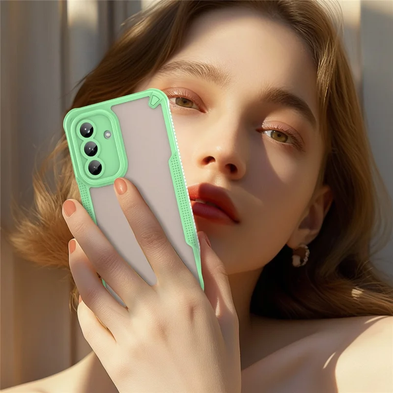 For Samsung Galaxy A26 5G Case Hybrid Frosted Phone Back Cover - Green