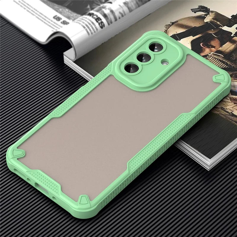 For Samsung Galaxy A26 5G Case Hybrid Frosted Phone Back Cover - Green