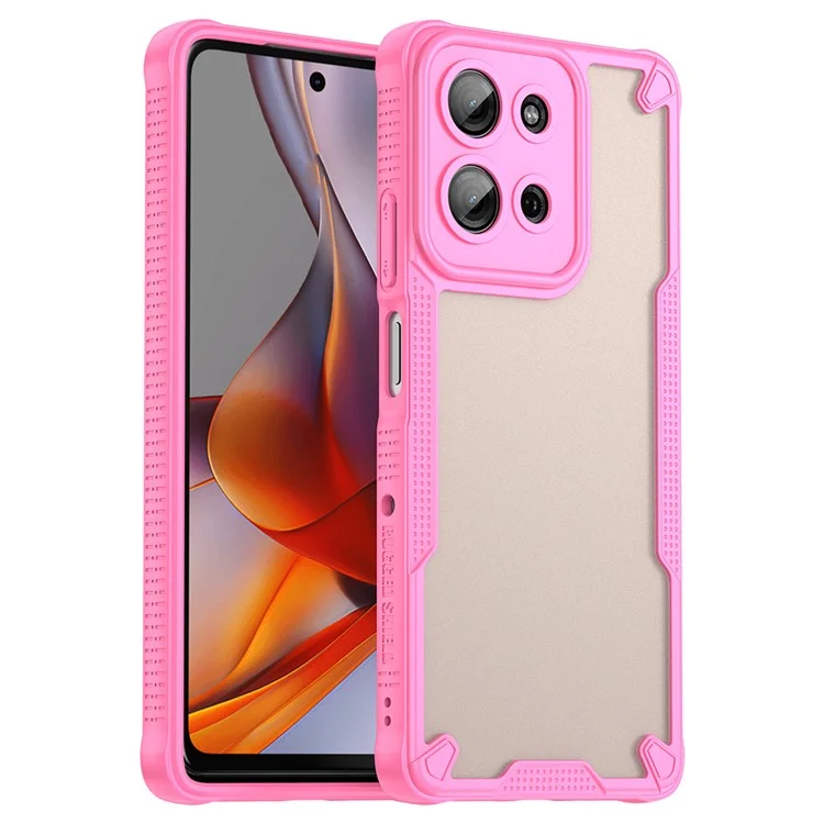 Funda para Motorola Moto G75 5G Híbrida Escarcha Tapa Trasera del Teléfono - Rosa