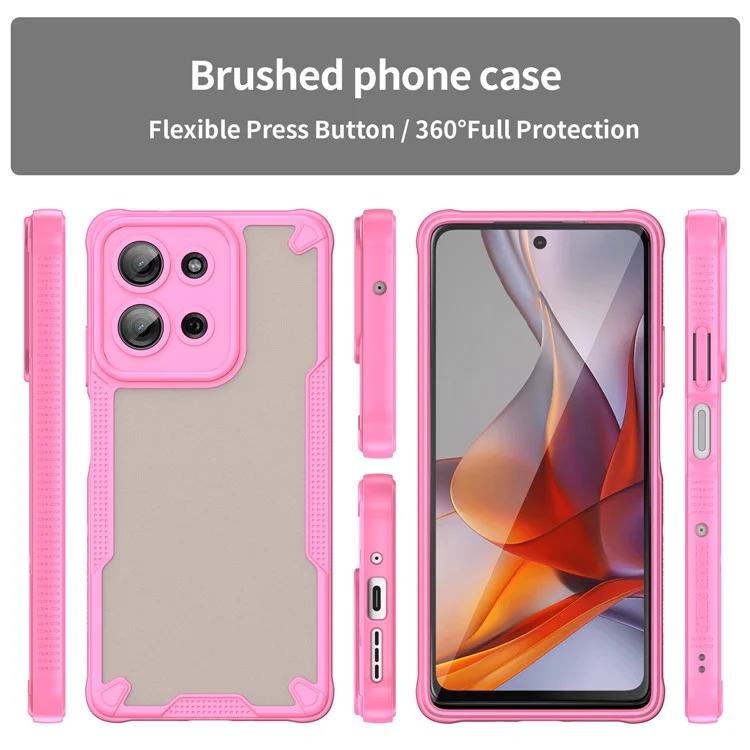 Funda para Motorola Moto G75 5G Híbrida Escarcha Tapa Trasera del Teléfono - Rosa