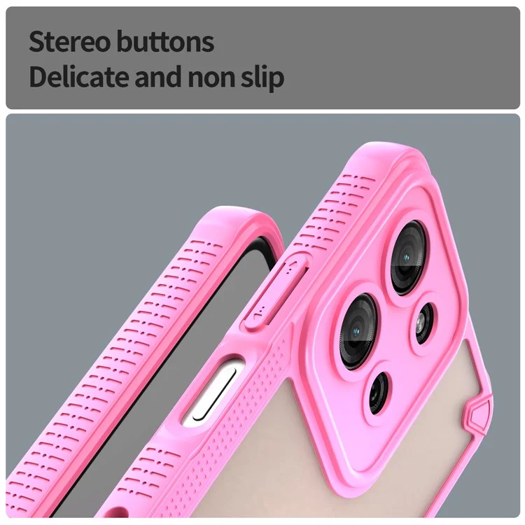 Funda para Motorola Moto G75 5G Híbrida Escarcha Tapa Trasera del Teléfono - Rosa