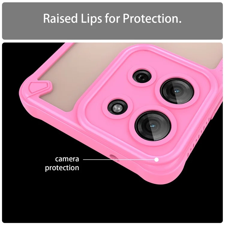 Funda para Motorola Moto G75 5G Híbrida Escarcha Tapa Trasera del Teléfono - Rosa