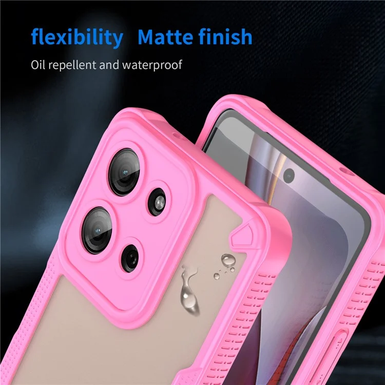 Funda para Motorola Moto G75 5G Híbrida Escarcha Tapa Trasera del Teléfono - Rosa