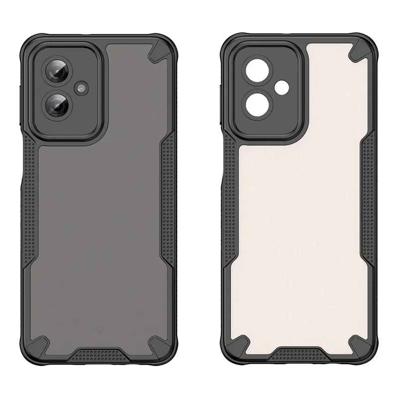Coque hybride givrée pour Motorola Moto G55 5G - Noir
