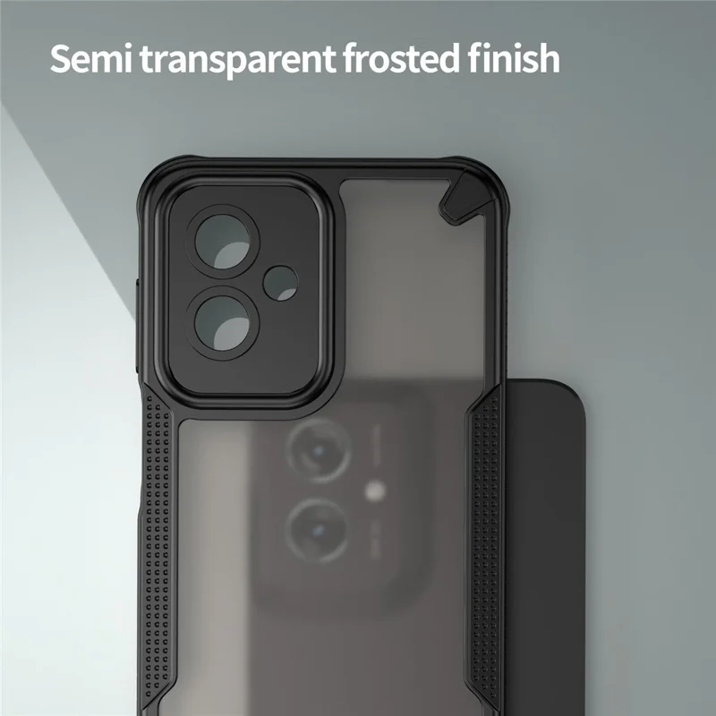 Coque hybride givrée pour Motorola Moto G55 5G - Noir