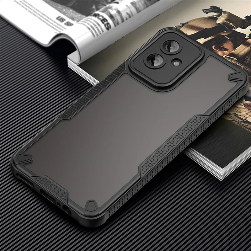 Coque hybride givrée pour Motorola Moto G55 5G - Noir