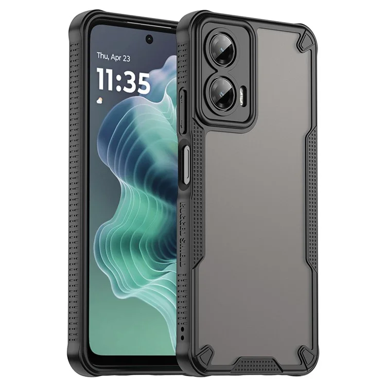 Custodia per Motorola Moto G35 5G, cover posteriore per telefono ibrida e opaca - Nera