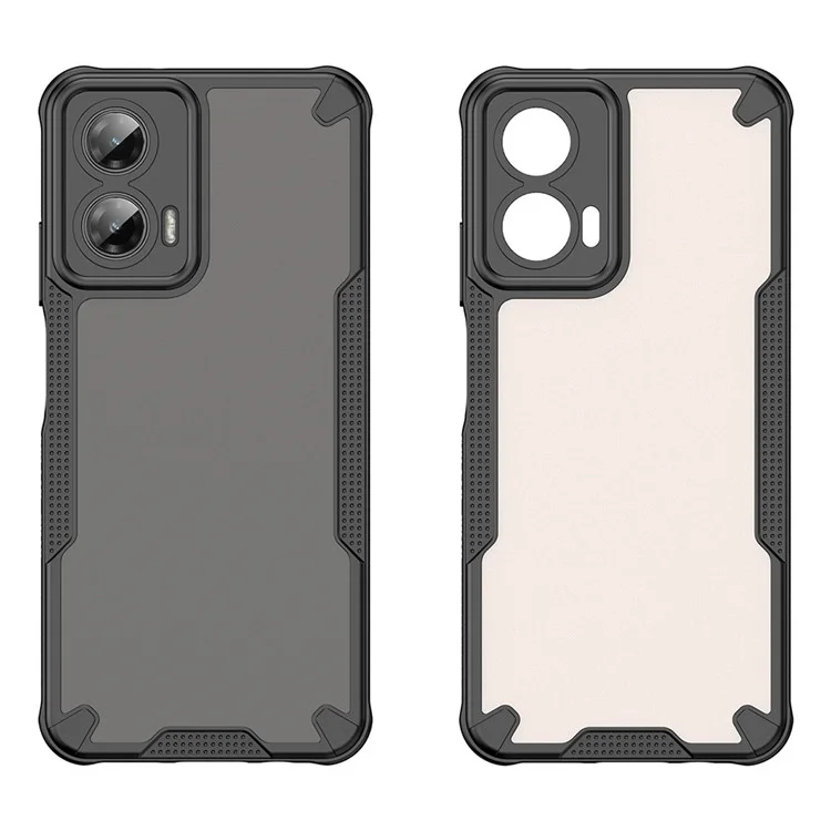 Custodia per Motorola Moto G35 5G, cover posteriore per telefono ibrida e opaca - Nera