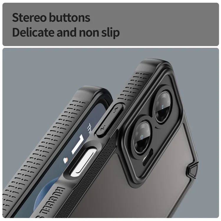 Custodia per Motorola Moto G35 5G, cover posteriore per telefono ibrida e opaca - Nera