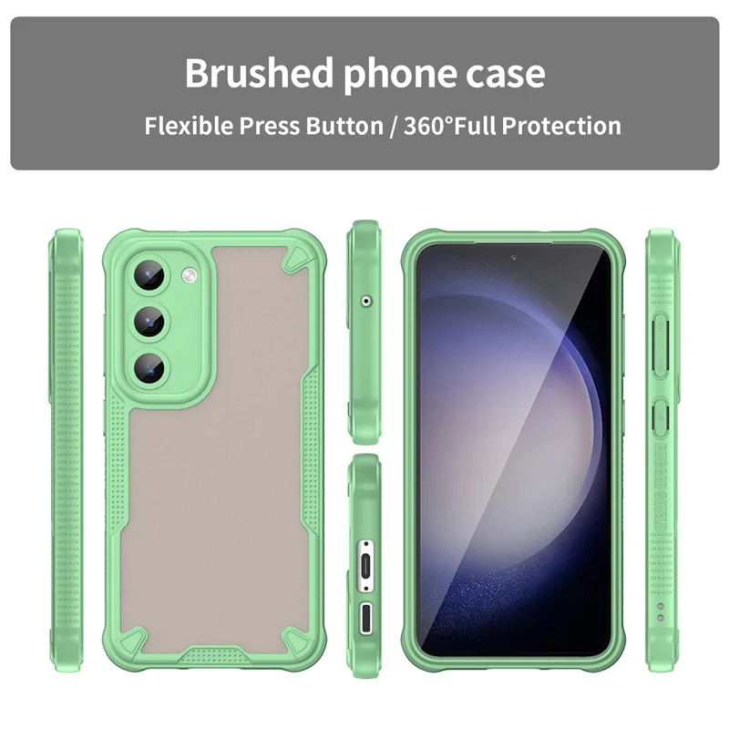 For Samsung Galaxy S23+ Case Hybrid Frosted Phone Back Cover - Green