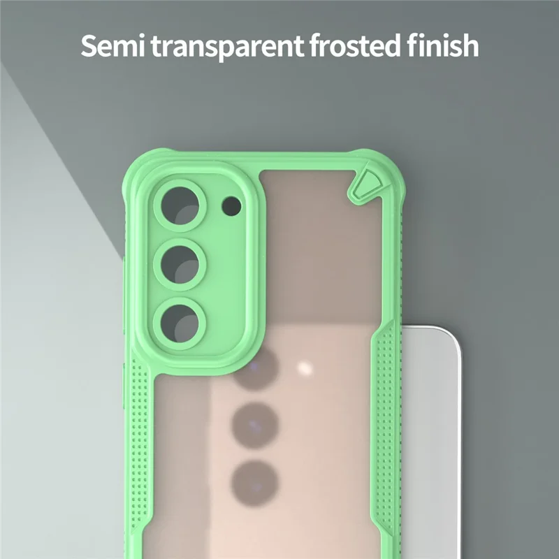 For Samsung Galaxy S23+ Case Hybrid Frosted Phone Back Cover - Green
