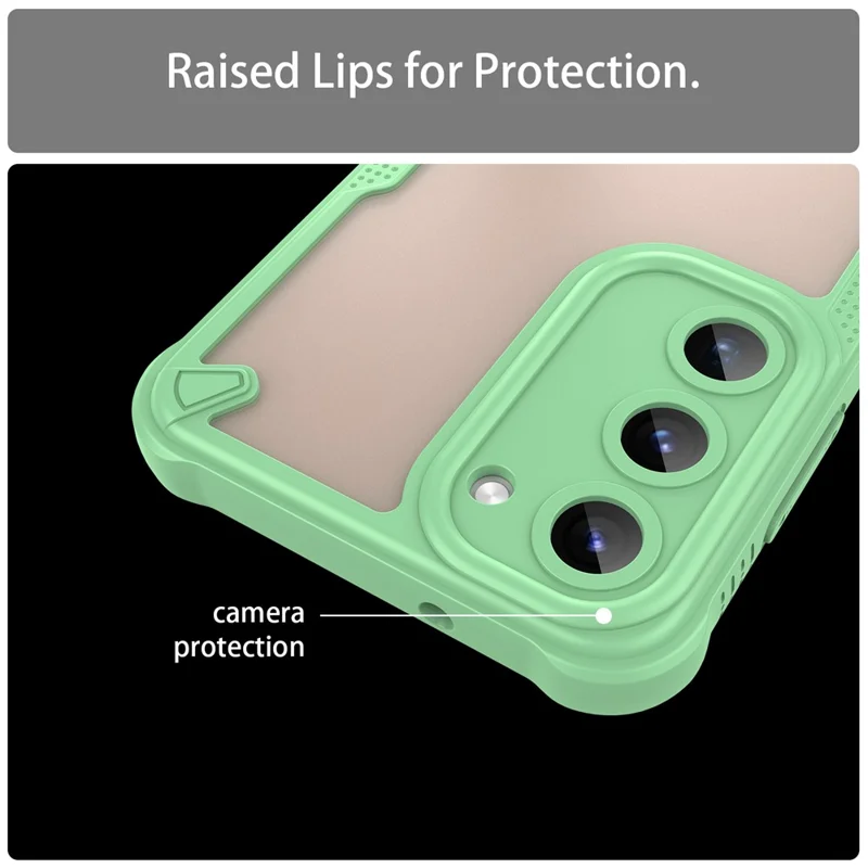 For Samsung Galaxy S23+ Case Hybrid Frosted Phone Back Cover - Green