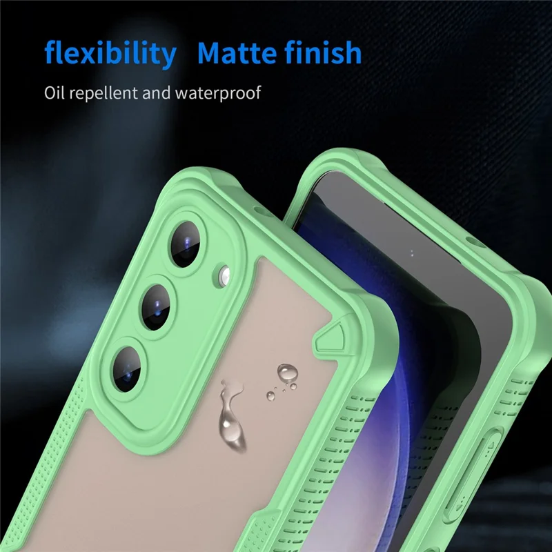 For Samsung Galaxy S23+ Case Hybrid Frosted Phone Back Cover - Green