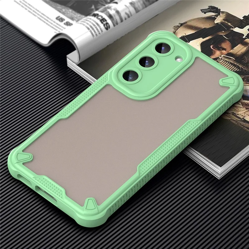 For Samsung Galaxy S23+ Case Hybrid Frosted Phone Back Cover - Green