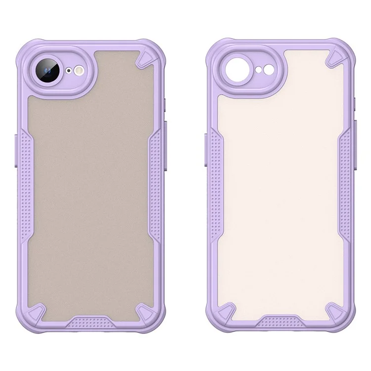 Coque pour iPhone SE (2025) Hybrid Frosted Phone Back Cover - Violet