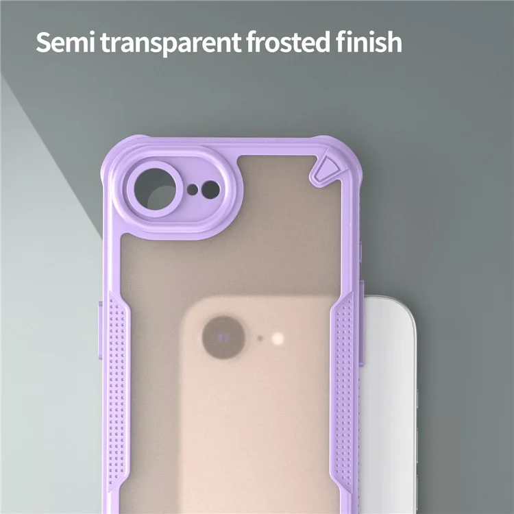 Coque pour iPhone SE (2025) Hybrid Frosted Phone Back Cover - Violet