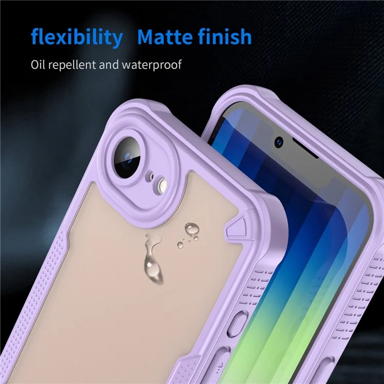 Coque pour iPhone SE (2025) Hybrid Frosted Phone Back Cover - Violet