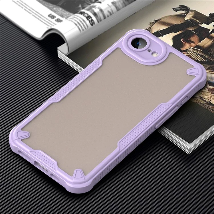 Coque pour iPhone SE (2025) Hybrid Frosted Phone Back Cover - Violet