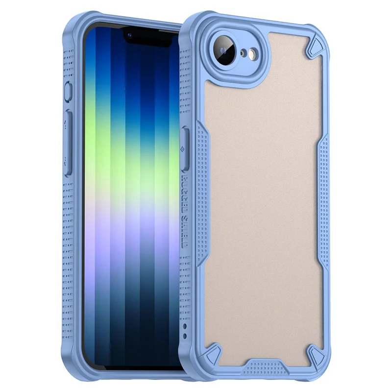 For iPhone 17e / 16e Case Hybrid Frosted Phone Back Cover - Blue