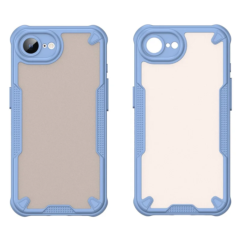 For iPhone 17e / 16e Case Hybrid Frosted Phone Back Cover - Blue