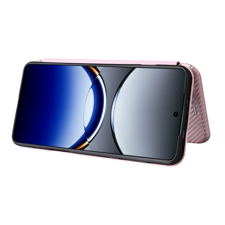 Для Oppo Find X8 Pro 5G чехол с текстурой углеродного волокна, ударопрочный чехол из искусственной кожи - розовое золото