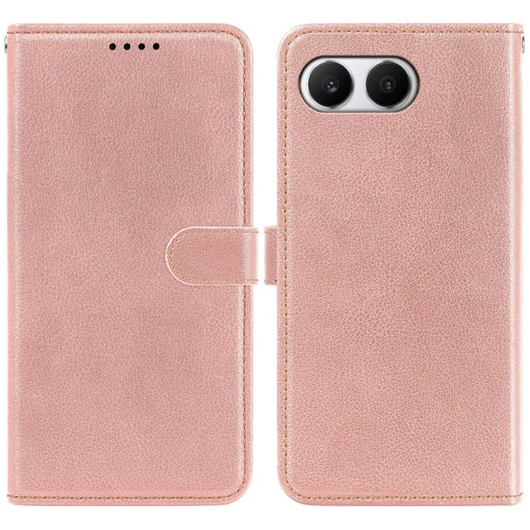 For OnePlus Nord 4 Leather Case Litchi Texture Wallet RFID Blocking Phone Cover - Rose Gold