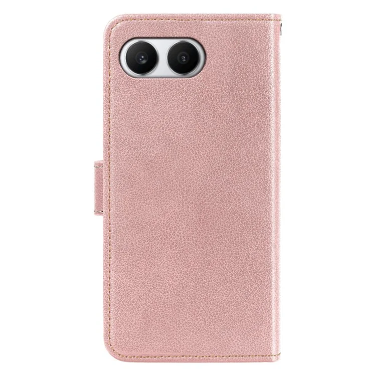 For OnePlus Nord 4 Leather Case Litchi Texture Wallet RFID Blocking Phone Cover - Rose Gold