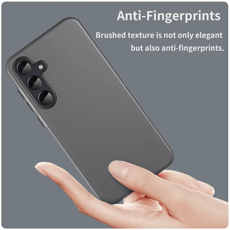Custodia per Samsung Galaxy A55 5G, in TPU + PC, cover posteriore opaca e traslucida - Nera