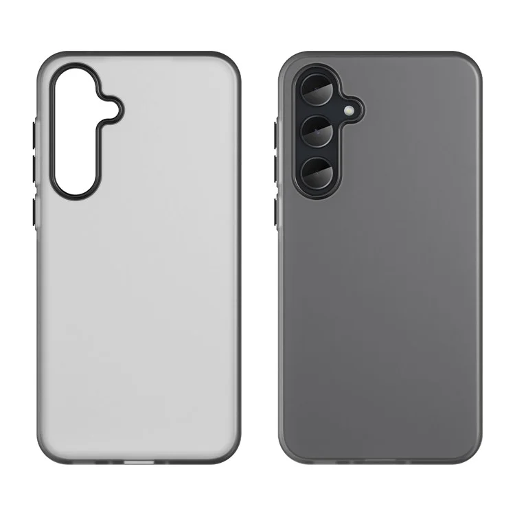 Для Samsung Galaxy A35 5G Чехол TPU + PC Задняя крышка телефона Матовый прозрачный дизайн - Черный