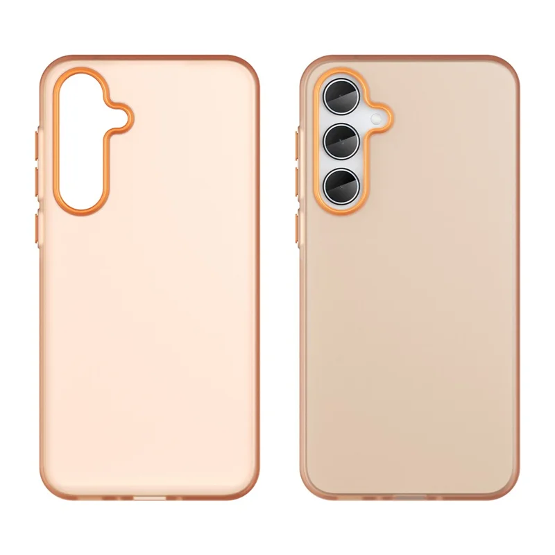 For Samsung Galaxy A35 5G Case TPU + PC Phone Back Cover Matte Translucent Design - Orange
