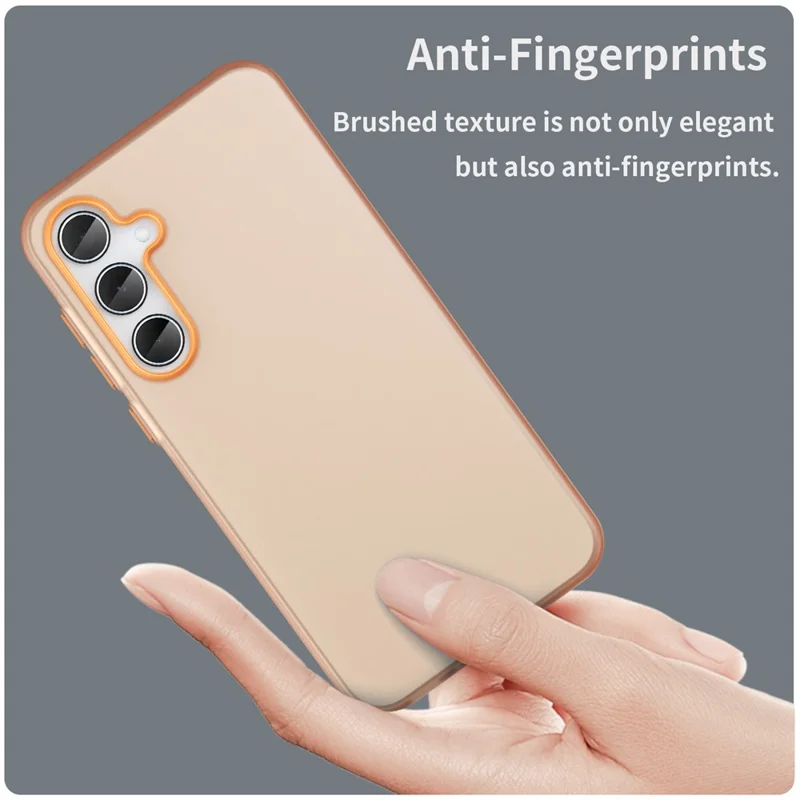 For Samsung Galaxy A35 5G Case TPU + PC Phone Back Cover Matte Translucent Design - Orange