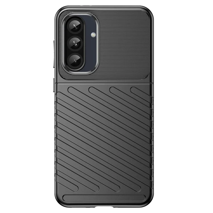 Custodia per Samsung Galaxy A36 5G / A56 5G, texture a spina di pesce TPU, protezione antiurto - Nero