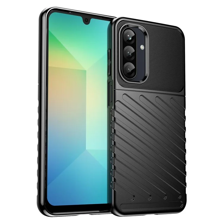 Чехол для Samsung Galaxy A26 5G, твиловая текстура, ударопрочный защитный чехол для телефона - черный