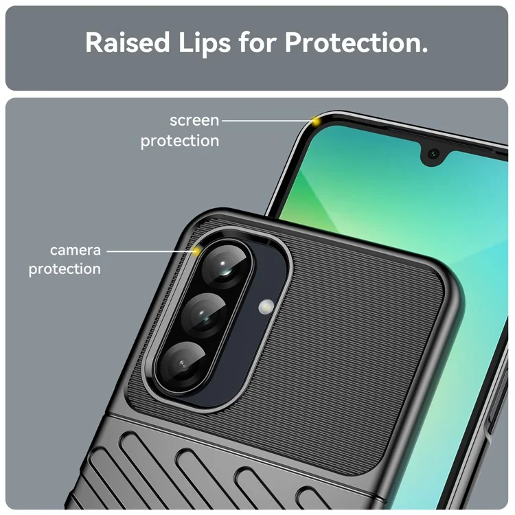Чехол для Samsung Galaxy A26 5G, твиловая текстура, ударопрочный защитный чехол для телефона - черный