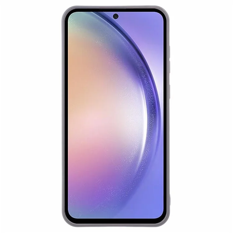 Чехол для Samsung Galaxy A56 5G из кожи с текстурой и ударопрочным TPU - серый.
