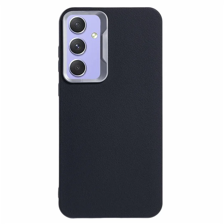 Custodia per Samsung Galaxy A36 5G in pelle con texture TPU antiurto - Nero