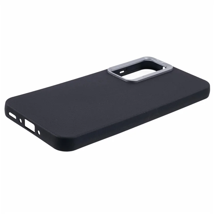 Custodia per Samsung Galaxy A36 5G in pelle con texture TPU antiurto - Nero