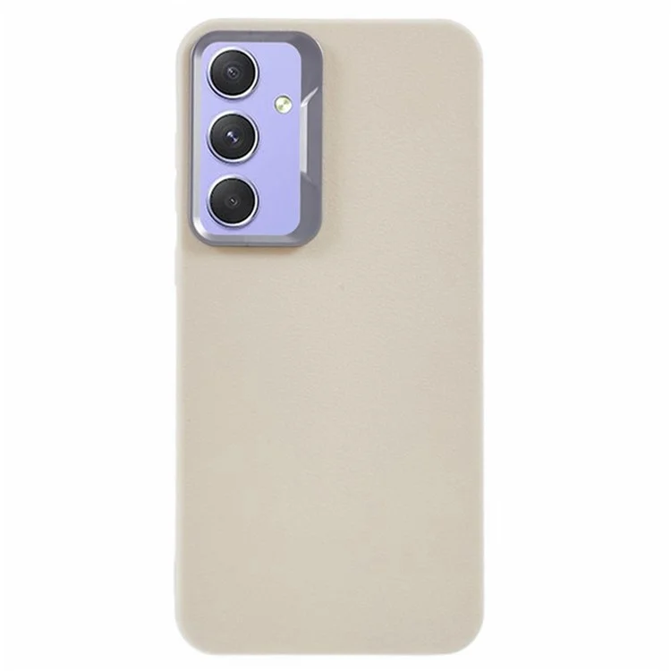 Für Samsung Galaxy A26 5G Hülle Lederoptik TPU stoßfest Handyhülle - Weiß