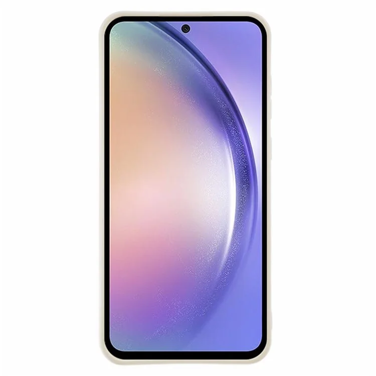 Für Samsung Galaxy A26 5G Hülle Lederoptik TPU stoßfest Handyhülle - Weiß