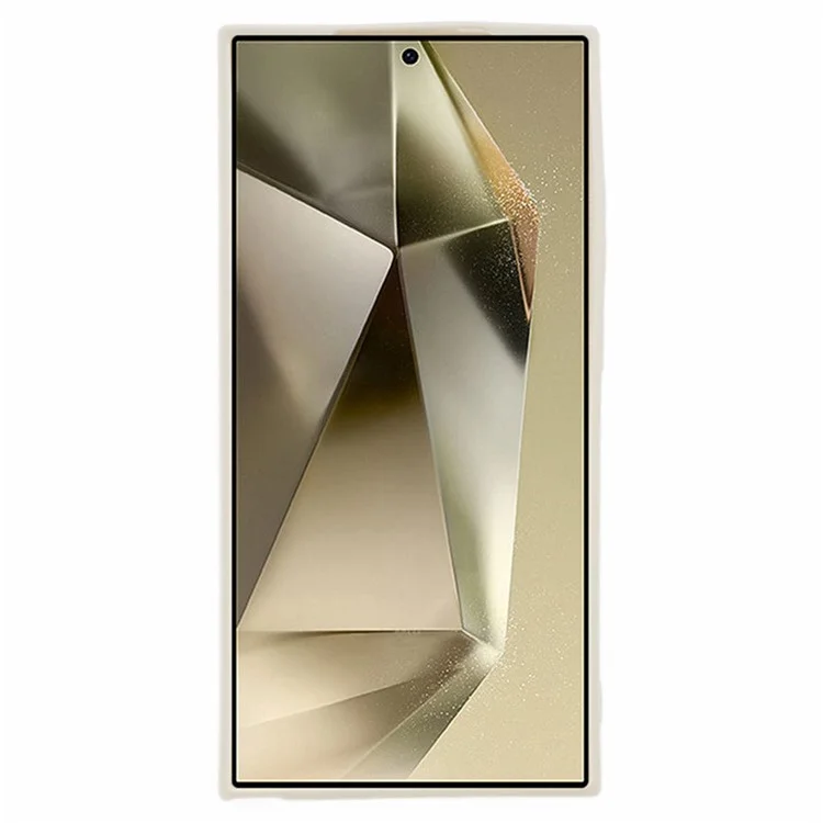 Custodia per Samsung Galaxy S25 Ultra in pelle con texture TPU antiurto - Bianco