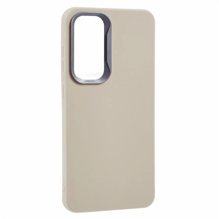 Custodia in pelle per Samsung Galaxy S25+ con texture TPU antiurto - Bianco