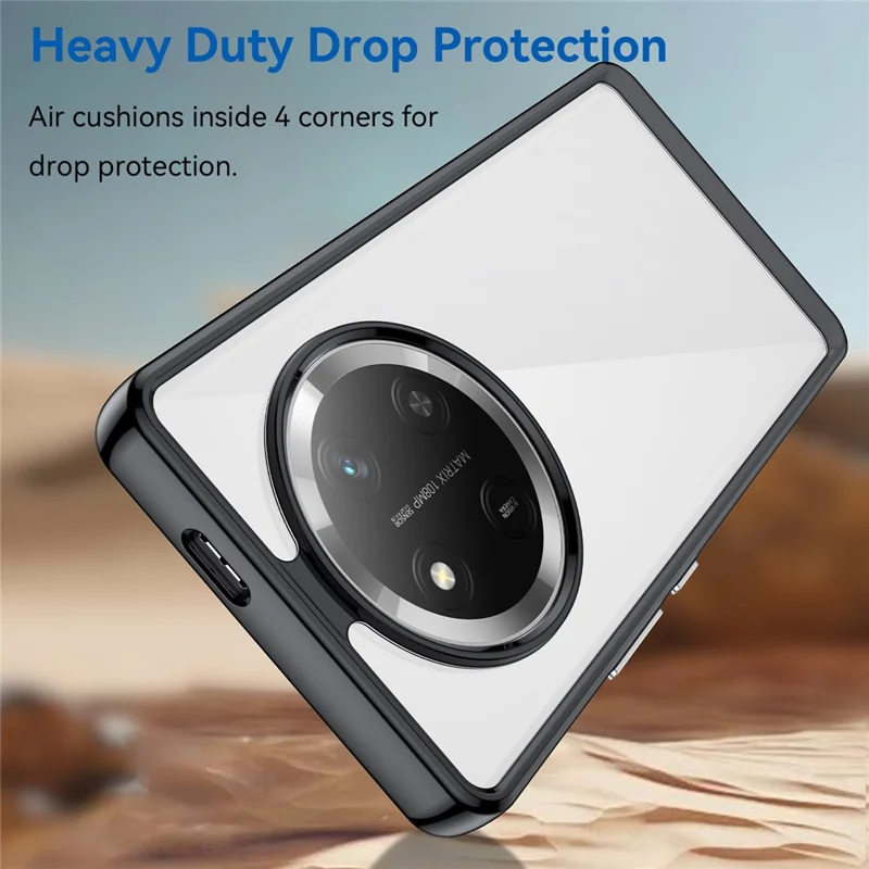 Coque de protection transparente en TPU + acrylique pour For Honor X9c 5G / Magic7 Lite 5G / X60 Pro 5G - Noir