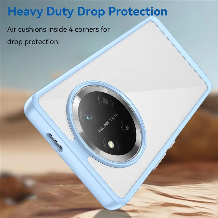 Capa para For Honor X9c 5G / Magic7 Lite 5G / X60 Pro 5G TPU + Acrílico Protetora Transparente - Azul