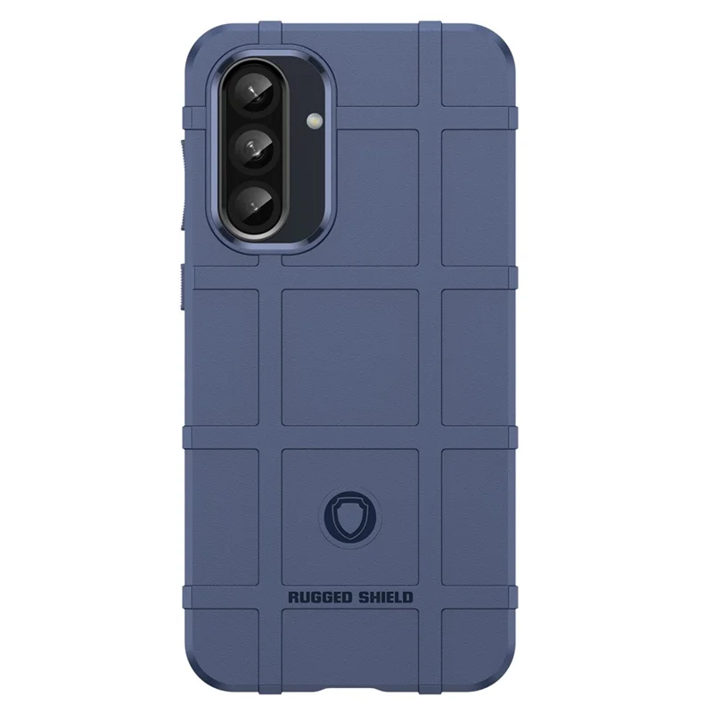For Samsung Galaxy A56 5G / A36 5G Case Grid Design Soft TPU Scratch-Proof Phone Cover - Blue