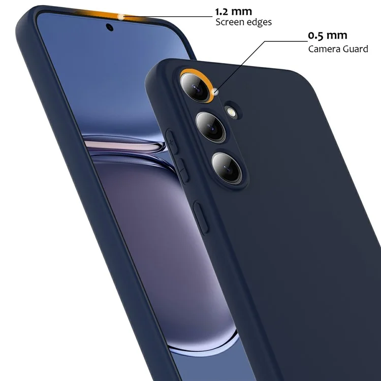 Étui pour Samsung Galaxy S25 compatible avec MagSafe, couvercle de téléphone en silicone liquide avec dragonne - Bleu foncé